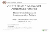 VDRPT Route 1 Multimodal Alternatives Analysis