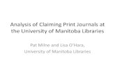 Analysis of claiming print journals at uml