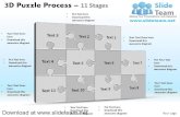 3 d puzzle pieces connected  jigsaw  stages 11 powerpoint diagrams and powerpoint templates