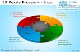 3 d puzzle pieces connected  jigsaw  4 stages powerpoint diagrams and powerpoint templates