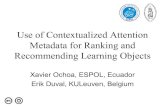 Use of Contextualized Attention Metadata for Ranking and Recommending Learning Objects