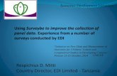 Using SURVEYBE to improve the collection of panel data experience from EDI