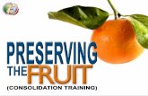Consolidation: preserving the fruit