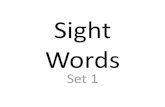Sight words set 1