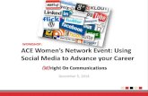 ACE Women's Network - How social media can advance your career