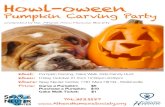 Howloween pumpkin carving flyer