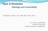 Type 2 dm etiology & reversibility (diabetes care, april 2013)