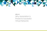 Why Automation Is Pivotal to Successful Virtual Networks