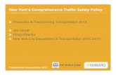 New York City Comprehensive Traffic Safety Policy - Jon Orcutt - Transforming Transportation 2013 - EMBARQ and The World Bank