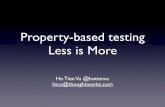 Property based testing - Less is more