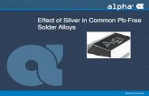 Effect of Silver in Common Pb-Free Solder Alloys
