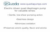 Quadia®: Electric driven quad diaphragm pump for valuable wines