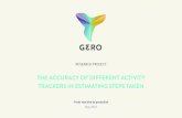 GERO RESEARCH - THE ACCURACY OF DIFFERENT ACTIVITY TRACKERS IN ESTIMATING STEPS TAKEN