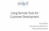 Using Remote Tools for Customer Development by Holly DeWolf - The Lean Startup Conference 12/11/14