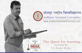 Jodhpur National University - CNBC Emerging india awards Presentation