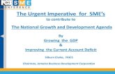 Urgent imperative for SME's to contribute to the national growth and development agenda