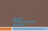 Lab #5 starches and sauces