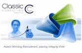 Classic Consulting: Award Winning Recruitment, placing Integrity First