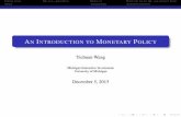 Monetary policy introduction