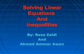 Solving linear equations (chapter 2)