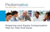Preparing your Equity Compensation Plan for Year End Close