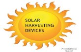 Solar harvesting devices power point presentation