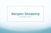 Shopping - Bargain Hunting