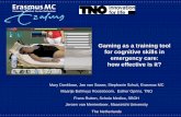 Games for Health - Mary Dankbaar - Gaming as a training tool for cognitive skills in Emergency Care: how effective is it?