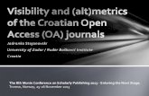Visibility and (alt)metrics of the Croatian Open Access (OA) journals