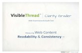 Measuring Web Content Readability & Consistency - with VisibleThread Clarity Grader