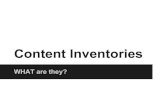 Content inventories