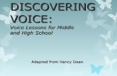 Discovering voice 9th grade