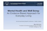 Mental Health and Well Being: An Evidence Based Approach for Everyday Living - Mental health conference