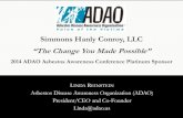 2014 Asbestos Disease Awareness Organization Platinum Sponsor Thank You to Simmons Hanly Conroy, LLC