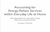 Accounting for Energy-reliant Services within Everyday Life at Home, Pervasive 2012, Newcastle