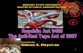 ANTI-RED TAPE ACT BY GIDEON MAYET-AN