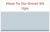 How To Do Great Sit Ups