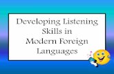 Developing listening skills in MFL