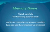 Memory game polar animals from Greece