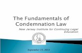 Fundamentals of Condemnation Law NJICLE 2014