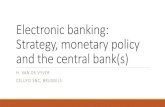 Electronic banking strategy, monetary policy and the central bank(s)