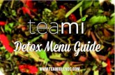 Teami Tea Detox Menu Guide