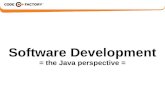 Software development - the java perspective