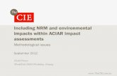 Including NRM and environmental impacts within ACIAR impact assessments - Methodological Issues