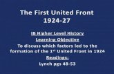 1st united front lesson outline