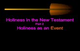 Holiness As An Event