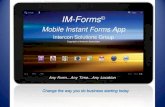 Mobile instant forms app presentation