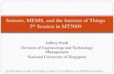 Sensors, MEMS, Internet of Things
