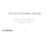 The art of problem solving --> ensure you right the right business requirements in the right way
