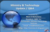 Ministry Technology Update And Q&A